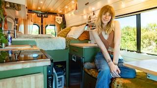 After 12 Years Living Nomadically She Built Her Dream Camper Van