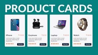 Create Product Card using HTML & CSS  Responsive Product Cards Design