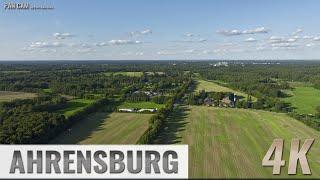 Ahrensburg Germany Am Hagen Hamburger Straße - Aerial Pan - Luftpanorama - 4K UHD - 0055