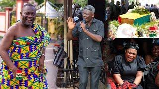 SEE CROWD Actor Agya Koo steals the show as he performs at Hon. John Kumahs funeral