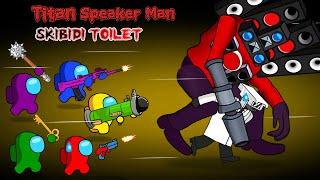 Drama  어몽어스 among us chasing Cameraman & Titan Speakerman Skibidi Toilet 71  TOP Animation