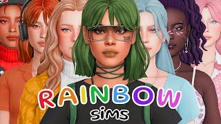 Rainbow Sims  + CC List  Sims 4 Create A Sim