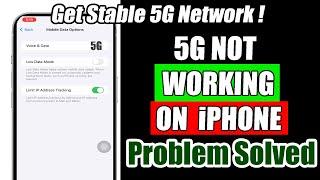 How to Fix 5G Network Problem on iPhone  5G Not Working on iPhone Problem Solved  iPhone 5G Fixed