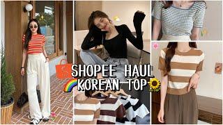 SHOPEE HAUL BLOUSE KOREA MURAH BERKUALITAS  AESTHETIC BANGETT 