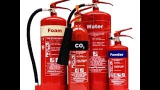 Security training type of fire extinguisher and use