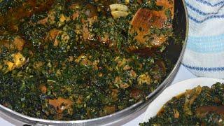 NIGERIAN VEGETABLE SOUP. THE ONLY VEGETABLE SOUP RECIPE YOU NEED. UGU AND WATER LEAF. EDIKANG IKONG