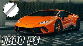 1800 PS Lamborghini Huracan Performante TWIN TURBO  100-370 Kmh TOP SPEED ON AUTOBAHN