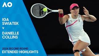 Iga Swiatek v Danielle Collins Extended Highlights  Australian Open 2024 Second Round