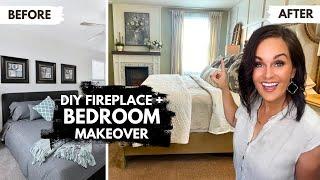 You Can DIY a Fireplace Over Mantle w Scrap Wood + Bedroom Refresh