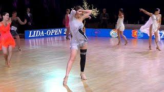Самба  Соло Леди Латина D 12 финала - Lida Open 2023 спортивные бальные танцы