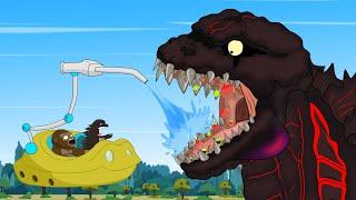 Rescue Tooth Shin Godzilla From  GODZILLA & KONG The Battle Against Decay FUNNY  Godzilla Cartoon