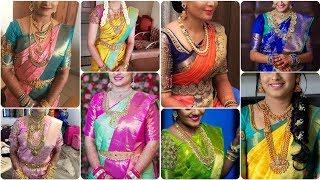 Latest Wedding Silk Saree  Contrast Pattu Saree