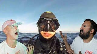 Divers React to INSANE solo deep dive on air