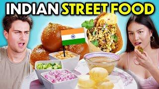 Trying Indian Street Food For The First Time Gulab Jamun Panipuri Bhel Puri Aloo Tikki