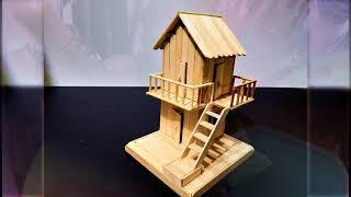 How to make popsicle stick house  rat house  hamster house