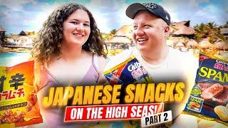 Voyage of Flavors Part 2 Japanese Snacks Taste Test on a Cruise Ship