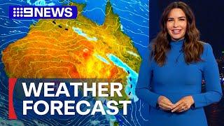 Australia Weather Update Showers expected in countrys south  9 News Australia