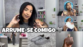 ARRUME-SE COMIGO PARA SAIR 🩶  make look acessórios perfume…