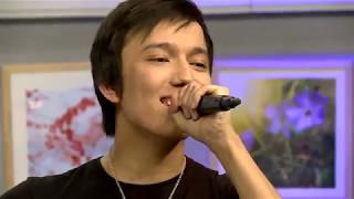 Lovely Dimash Kudaibergen in morning tv show sing Jamaica 迪玛希 Димаш Кудайберген