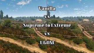 The Witcher 3  Vanilla vs Supreme to Extreme vs Ultimate Graphics Options Mod  Comparison