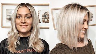 HOW TO CUT YOUR OWN HAIR INTO A BLUNT ANGLED BOB