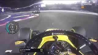 Sainz vs Ericsson Singapore 2018 onboard