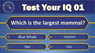 15 Easy General Knowledge Questions KBC Pattern 01  English Quiz  MCQ  Test Your IQ  Genius Quiz