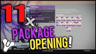 Destiny Live Opening 11 Packages Reaction + Decrypting A Few Legendary Engrams