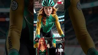 Superheroine as a Cycling Athlete  DC & Marvel characters #superheroine #avengers #shorts