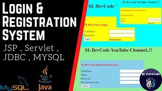 Java Tutorials & Projects 06 - How to Create Login & Registration Form Using JSP  Servlet & MYSQL