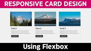 Creating Responsive CSS Cards  Card Design HTM & CSS