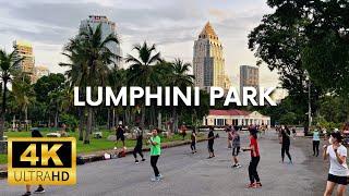 4K UHD 60fps Lumpini Park Walking tour 2022  Bangkok Thailand