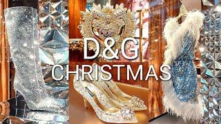 Dolce&Gabbana Luxury Christmas Shopping in Milan. Amazing Festive Outfits Collection Tour.