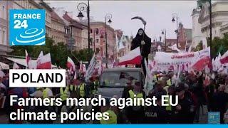 Polish farmers march in Warsaw against EU climate policies and the countrys pro-EU leader