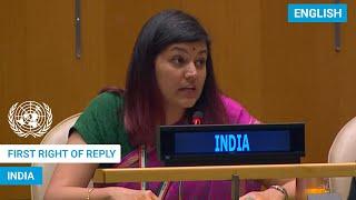  India - First Right of Reply UN General Debate 78th Session  #UNGA