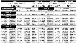 ใบตรวจหวย เรียงเบอร์งวดล่าสุด 16 มิถุนายน 2567