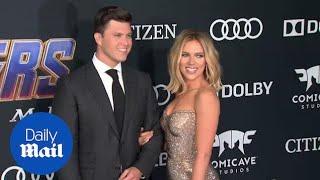 Scarlett Johansson and Colin Jost at Avengers Endgame premiere