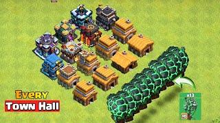 *NEW* Lavaloon Army vs Every Town Hall  Clash of Clans