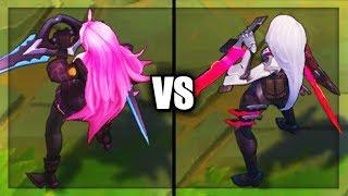 Battle Academia Katarina vs PROJECT Katarina Epic Skins Comparison - League of Legends