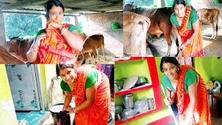 Ajke kaj karte karte ektu emotional hoi porlam @kalyanivlogs5548 #Washing  #Cleaning #cow milkig