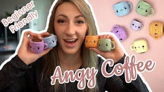 UpsetAngy Coffee Crochet Tutorial BEGINNER FRIENDLY