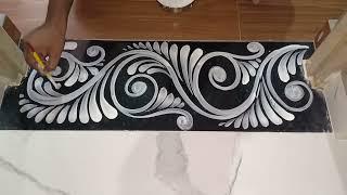 Easy and beautiful door border alpona rangoli design Mukesh arts