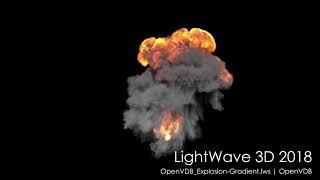 LightWave3D 2018 OpenVDB Explosion Gradient scene rendered