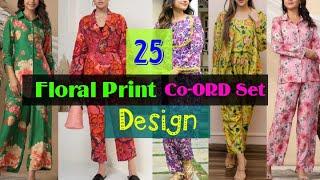 Top 25 Floral Print CO-ORD Set Design  Flower print cord set dress  floral co ord set for women