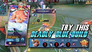 TRY THIS NEW FANNY DEADLY BLUE BUILD RANK GAMEPLAY  MLBB