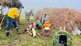 Mountain Living Daily Nomadic Adventure - Butter Making & Puppy Shelter Building