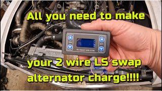 How to wire a 2 Wire LS alternator charging using a PWM signal generator