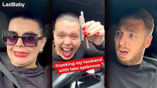 Pranking my Husband with fake eyebrows 