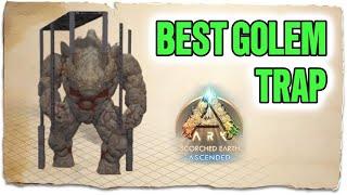 How to build the cheapest golem trap  Easiest method  ARK Ascended Scorched Earth