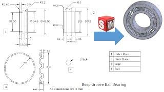 Ball Bearing Assembly using SOLIDWORKS  Tutorials for beginners